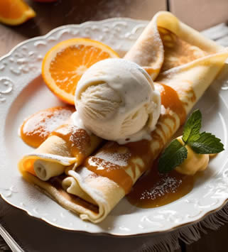 Sobremesas - Duo de Crepes - Redtrees Steakhouse Sobremesas - Duo de Crepes - Redtrees Steakhouse